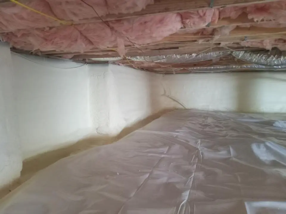 Crawl space encapsulation with closed-cell spray foam for Roof Waterproofing in Plattekill