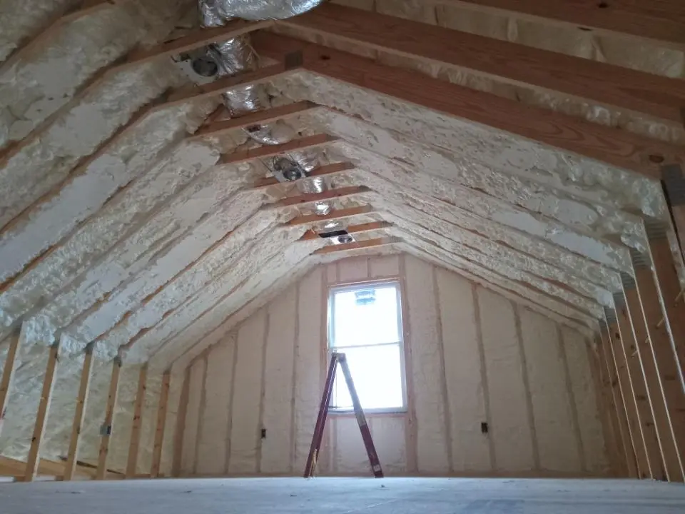 Spray foam roofing application for Crawl Space Insulation project in Plattekill